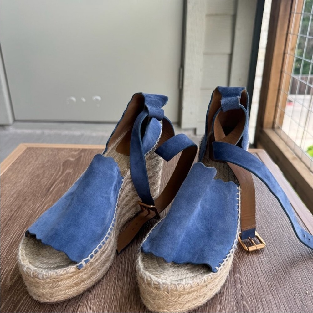 Chloe Blue Wedges size 38